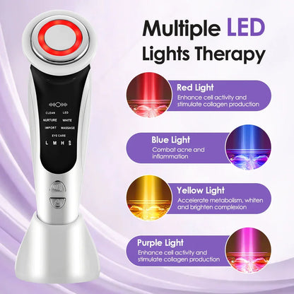 EMS Face Lifting Device – LED Therapy & Hot Compress Massager