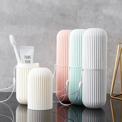 Portable Toothbrush & Toothpaste Travel Case – Protective Storage Holder