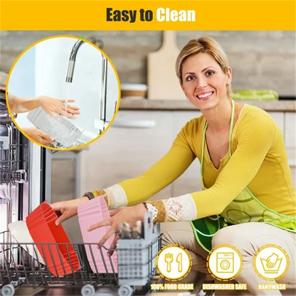Reusable Silicone Air Fryer Liners – Non-Stick Heat Resistant Air Fryer Baking Tray
