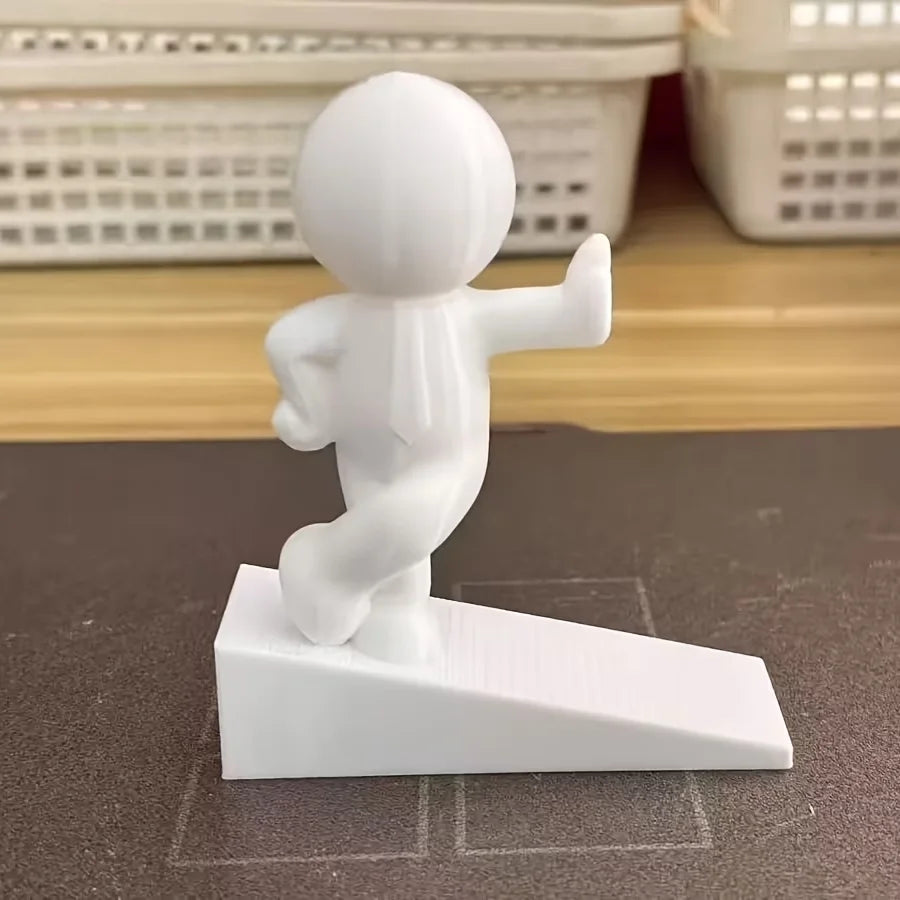 Cute Little Person Door Stopper – Decorative Anti-Slip Door Wedge (1 or 3 Pack)