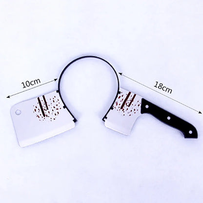 Halloween Fake Knife Headband – 3D Horror Costume Hair Accessory