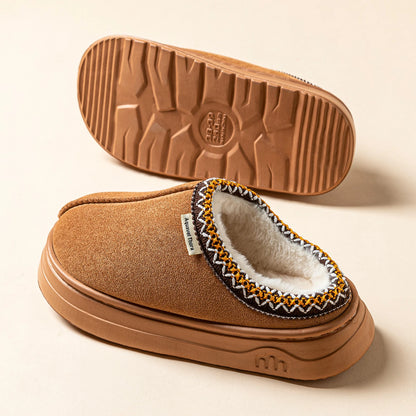 Plush Winter Slipper Boots – Warm Non-Slip Indoor & Outdoor House Slippers