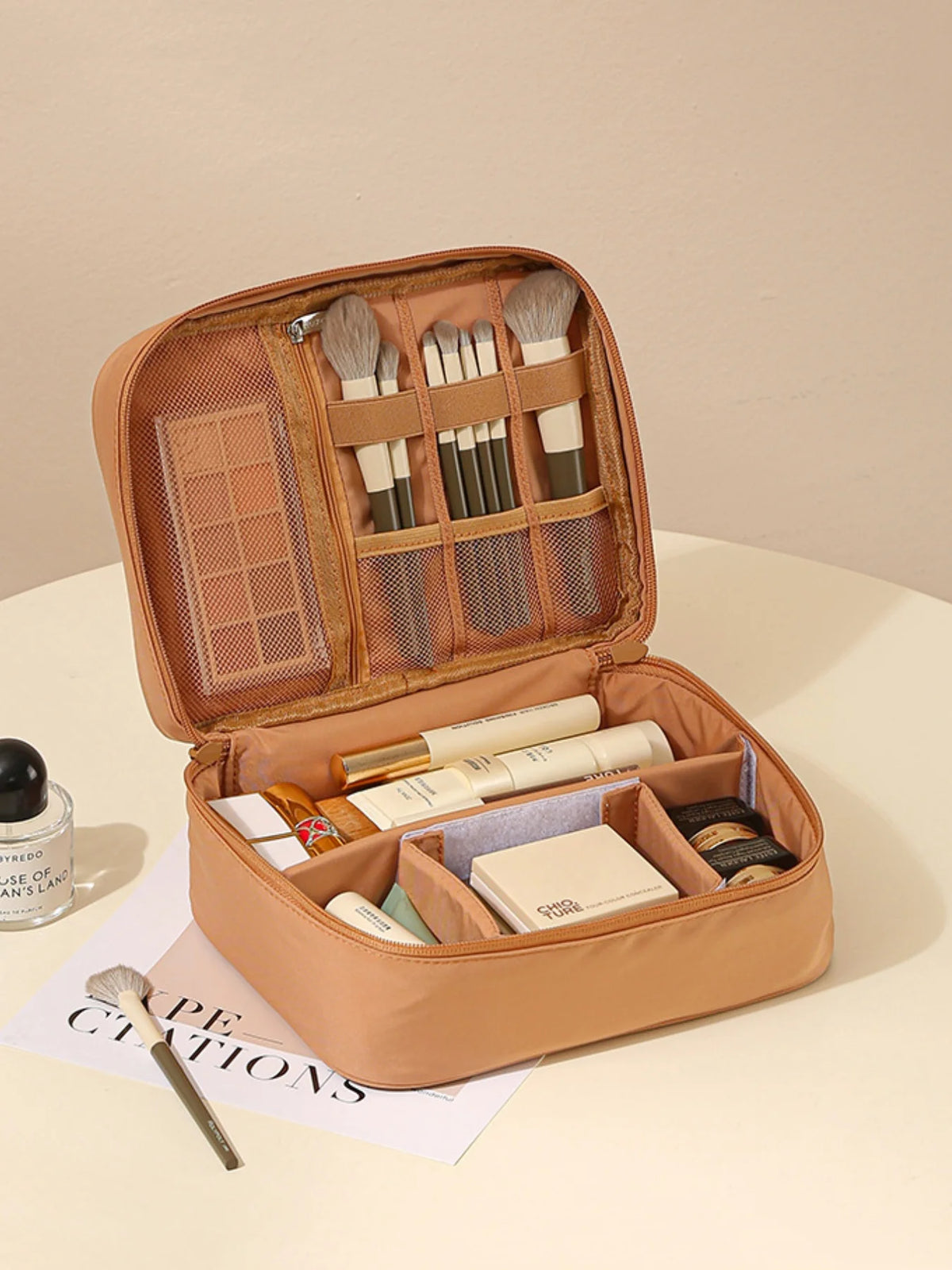 Travel Toiletry & Makeup Organiser Bag – Oxford Cloth Single or Double Layer Cosmetic Storage Case