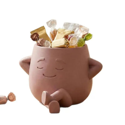 Cute Sitting Face Planter – Character Succulent & Indoor Plant Pot
