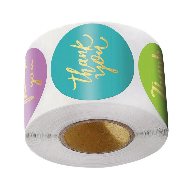 Thank You Stickers – Round Packaging & Gift Sealing Labels