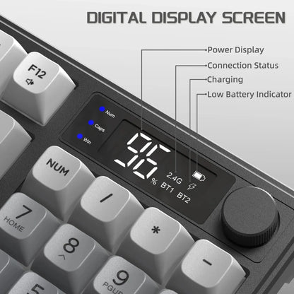 RGB Wireless Gaming Keyboard with Display & Multi-Device Connectivity