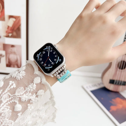 Elastic Stone Apple Watch Band – Hematite Stretch Strap for Apple Watch