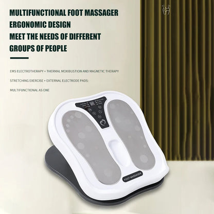 Wireless EMS Heated Foot Massager – Adjustable Foot Stimulation Machine with Electrode Pads