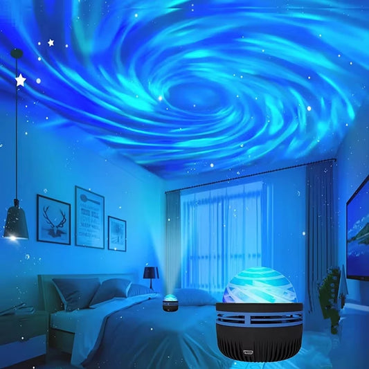 Galaxy Star & Ocean Wave Projector Night Light – 7 Colour LED