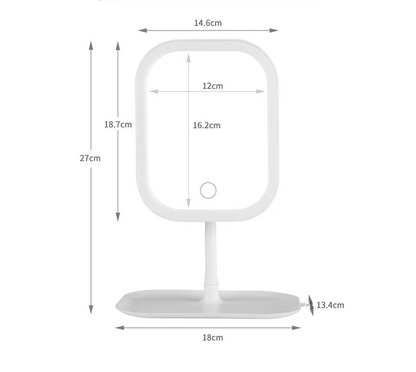 LED Makeup Vanity Mirror – 3 Colour Touch-Control Desktop Dressing Mirror