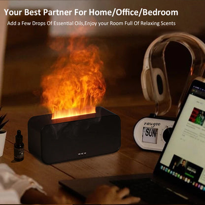 Flame Aroma Diffuser Humidifier – LED Essential Oil Air Humidifier
