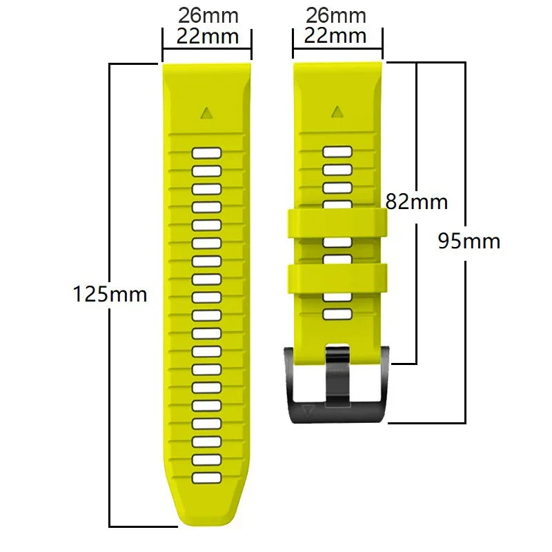 QuickFit Silicone Strap for the Garmin Flagship Models (2 sizes & 46 colours available)