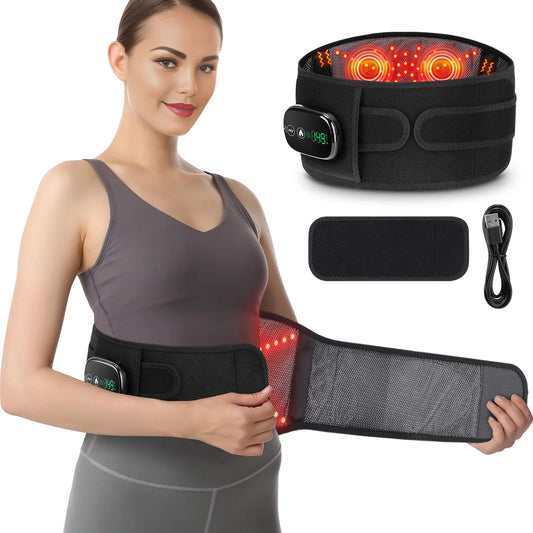 Electric Heating Waist Massager – Vibration Hot Compress Lumbar Support Belt