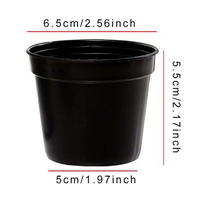 20-Pack Mini Seedling Pots – 6.5cm Plastic Nursery Pots with Drainage Holes