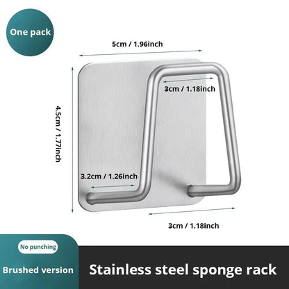 Stainless Steel Sink Sponge Holder – Suction Cup Kitchen Organiser