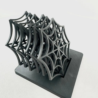 6-Piece Halloween Spider Web Coaster Set with Holder – 10cm