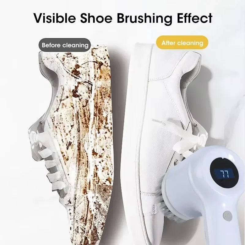 Cordless Electric Spin Scrubber – 5-in-1 Rechargeable Cleaning Brush