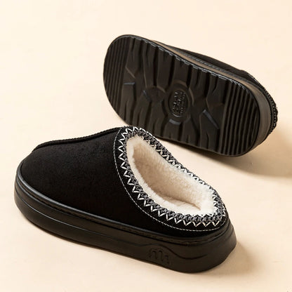 Plush Winter Slipper Boots – Warm Non-Slip Indoor & Outdoor House Slippers