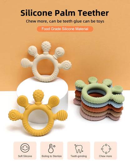 Silicone Baby Teething Ring – Sensory Chew Toy for Infants (0–12 Months)
