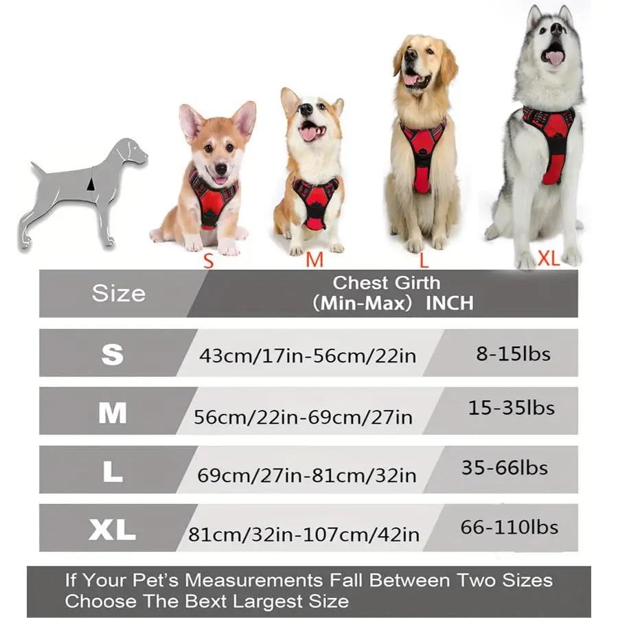 Heavy Duty Dog Harness – Reflective, Adjustable & Easy Control