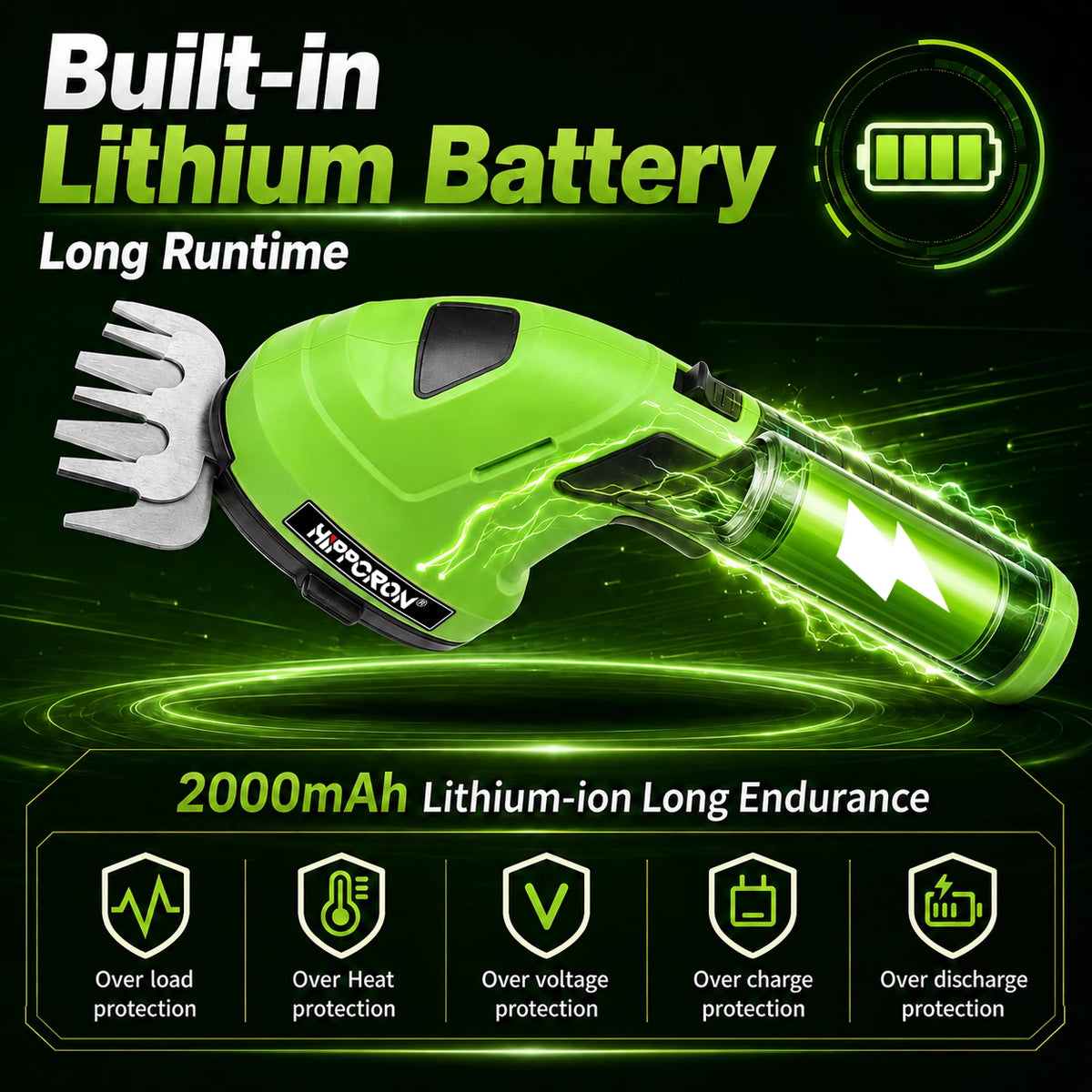 2-in-1 Cordless Hedge Trimmer & Grass Shears – Rechargeable 7.2V Garden Trimmer