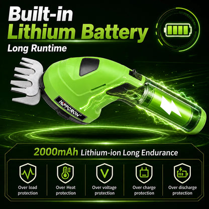 2-in-1 Cordless Hedge Trimmer & Grass Shears – Rechargeable 7.2V Garden Trimmer