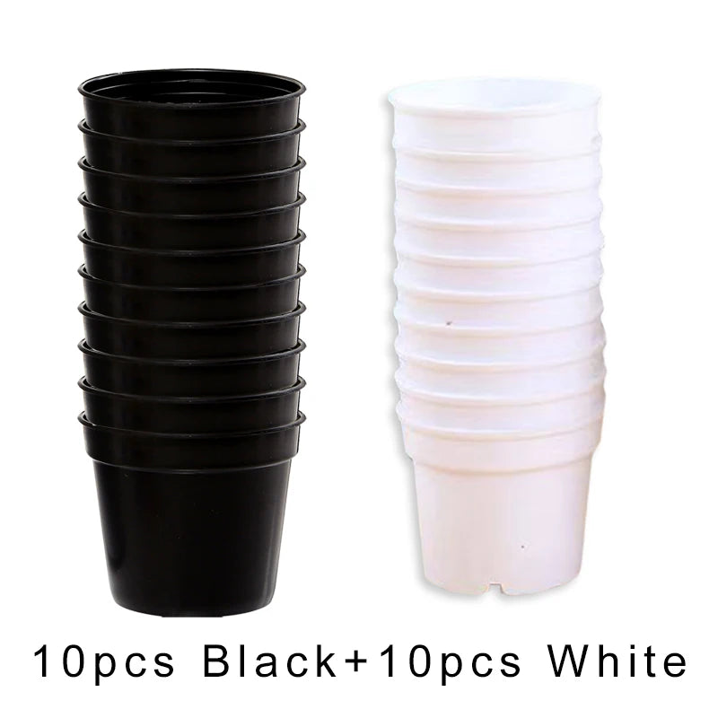20-Pack Mini Seedling Pots – 6.5cm Plastic Nursery Pots with Drainage Holes