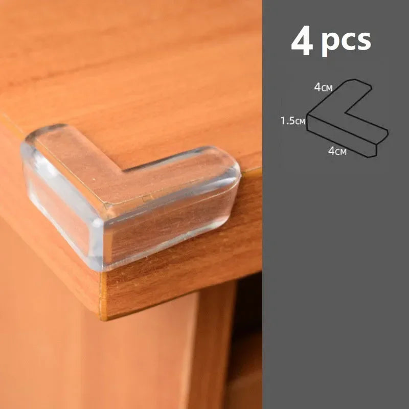 Baby Safety Corner Protectors – Soft Silicone Furniture Edge Guards (4 or 10 Pack)