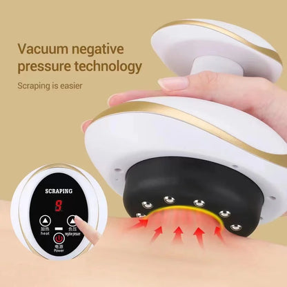 Electric Heated Gua Sha & Cupping Massager – Rechargeable Body Massage Device