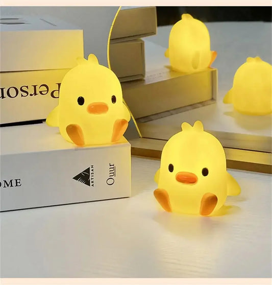 Duck & Chicken Night Light – Mini Rechargeable Bedside Lamp for Kids