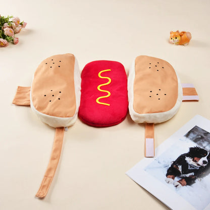 Funny Hot Dog Pet Costume – Dog & Puppy Halloween Dress-Up Outfit