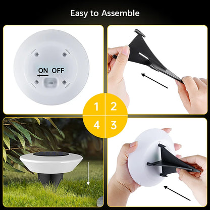 Solar LED Ground Lights – Waterproof Outdoor Pathway & Garden Lights (1 or 4 Pack)