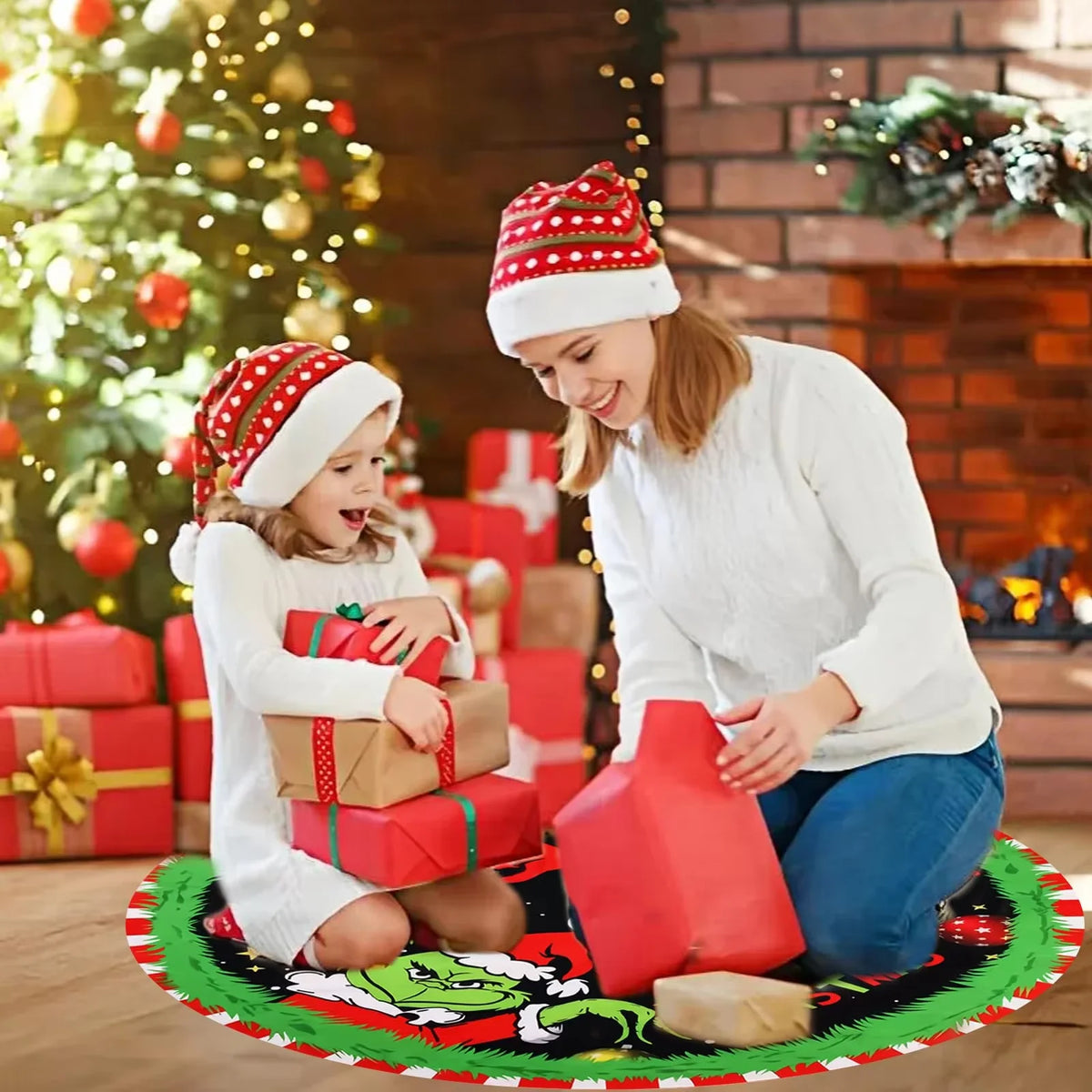 Welcome to Whoville Christmas Tree Skirt – Round Festive Tree Mat, 60–145cm