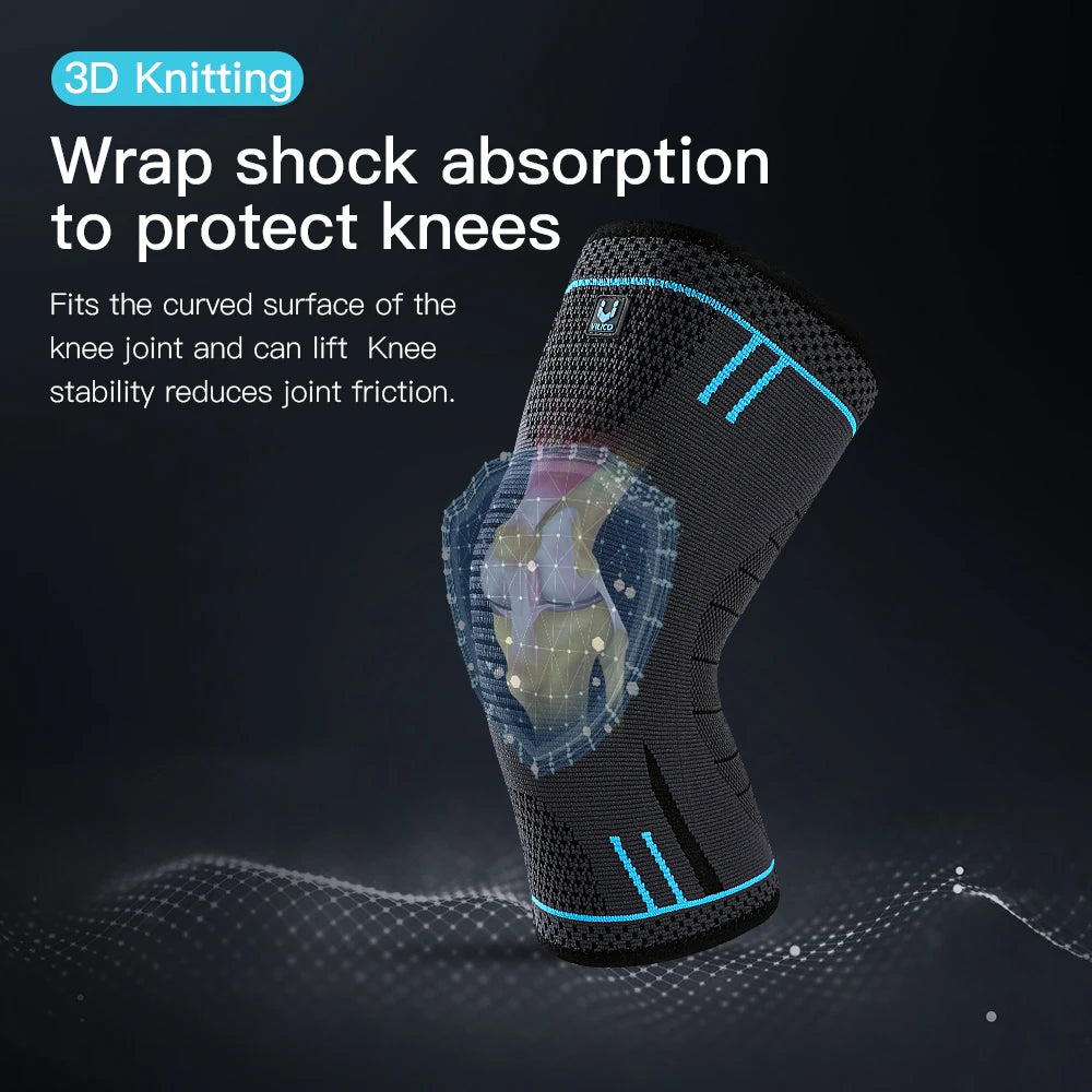 Compression Knee Support Sleeve – Breathable Knee Brace with Spring Stabilisers