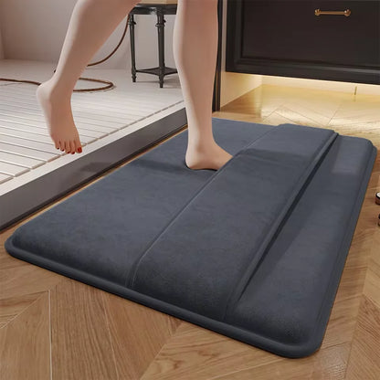 Quick-Dry Bathroom Floor Mat – Soft Anti-Slip Door & Shower Rug