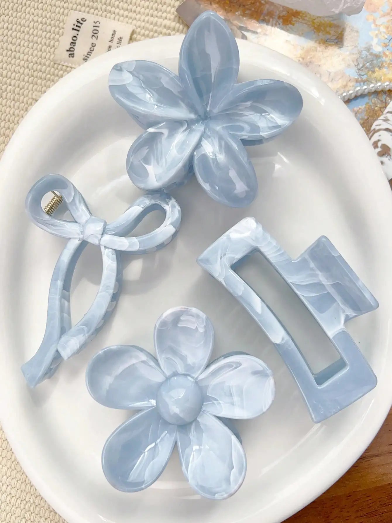 4-Piece Bow Hair Claw Clip Set
