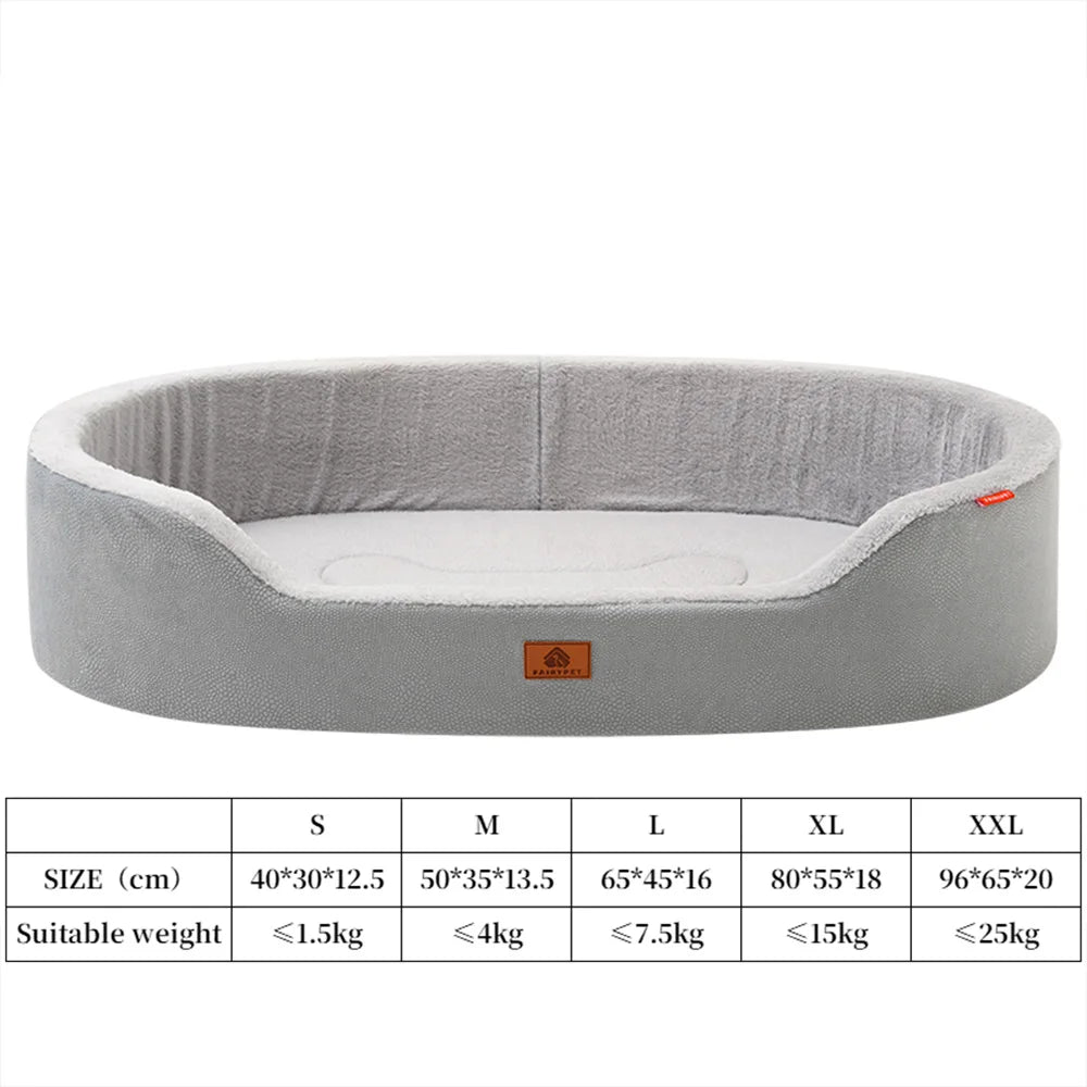 Orthopaedic Waterproof Dog Bed – Plush Winter Sofa Bed for Medium & Large Dogs