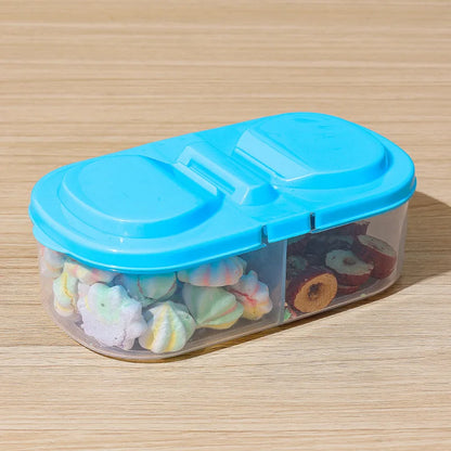 Dual Compartment Food Storage Container – Reusable Sealed Snack, Herb & Spice Box