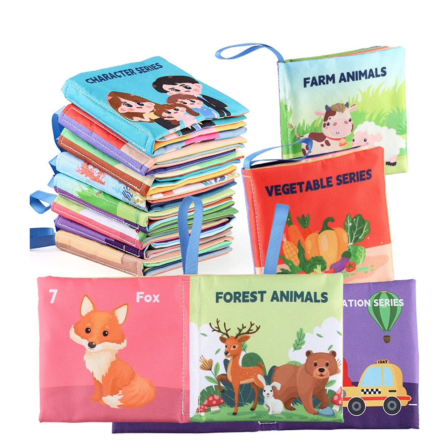 Montessori Sensory Baby Cloth Book – 3D Touch & Feel Learning Toy