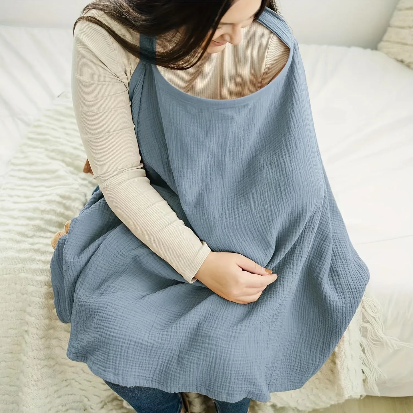 Breathable Nursing Cover Scarf – Lightweight Breastfeeding Cover-Up