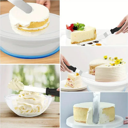 76-Piece Cake Decorating Kit – Cake Turntable, Piping Bags & Icing Tools Set
