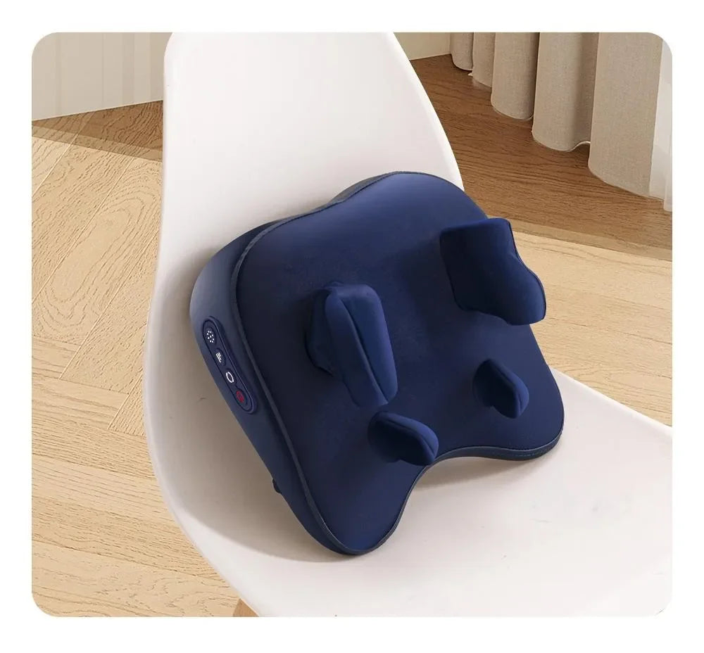Rechargeable Shiatsu Massage Pillow – Heated Neck, Shoulder & Back Massager