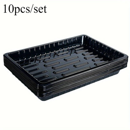 10-Piece Reusable Seedling Tray Set – Seed Starting & Plant Growing Trays