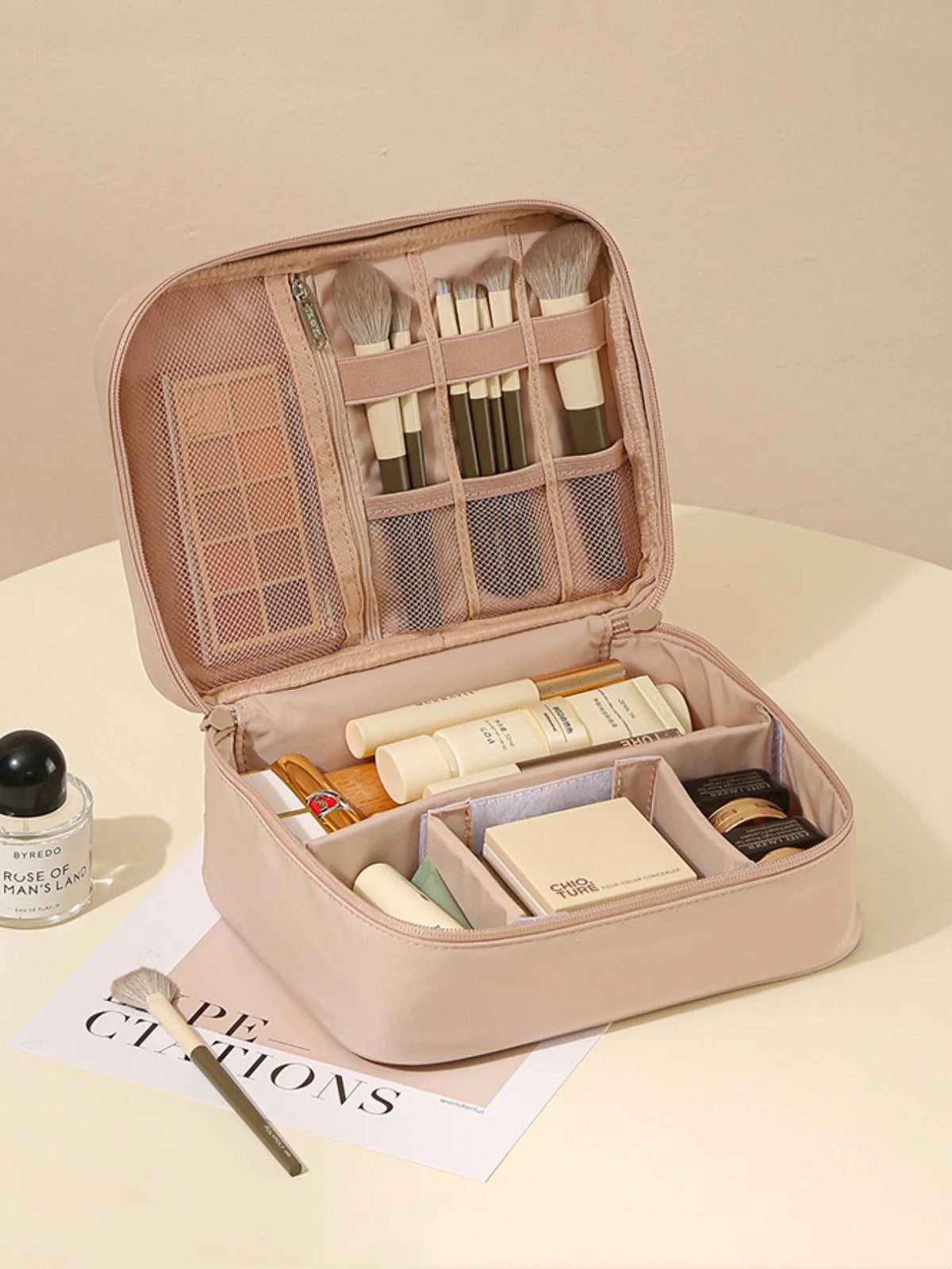 Travel Toiletry & Makeup Organiser Bag – Oxford Cloth Single or Double Layer Cosmetic Storage Case