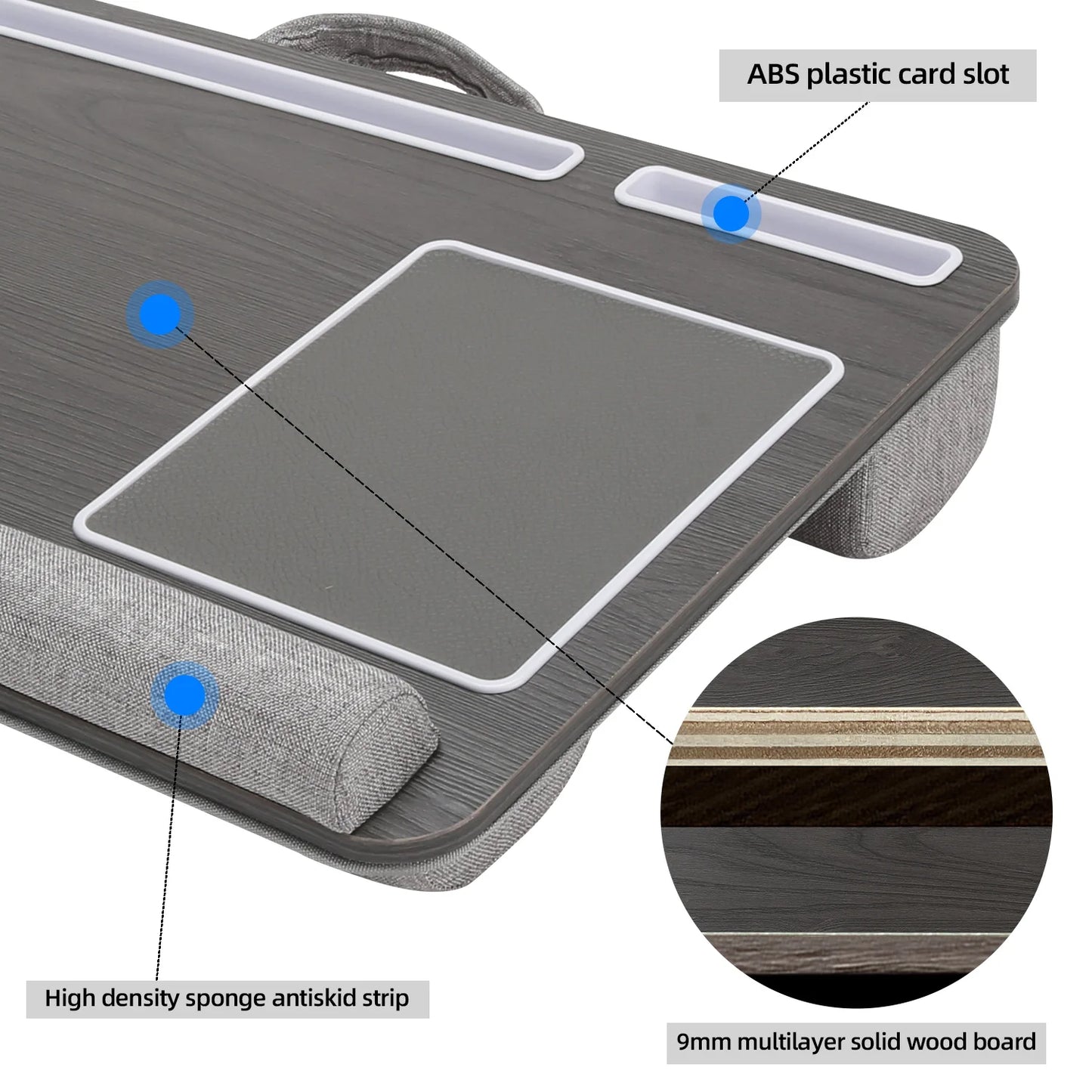 Multi-Purpose Laptop Desk with Mouse Pad – Portable Bed, Sofa & Lap Table