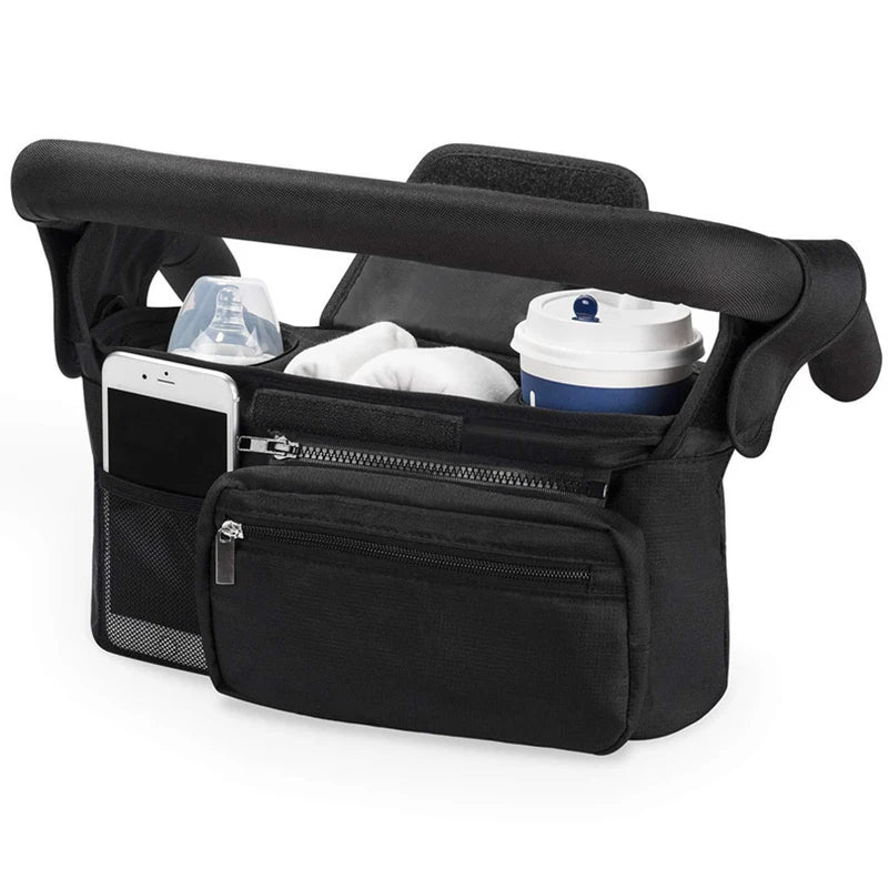 Universal Stroller Organiser Bag – Insulated Cup Holders & Storage