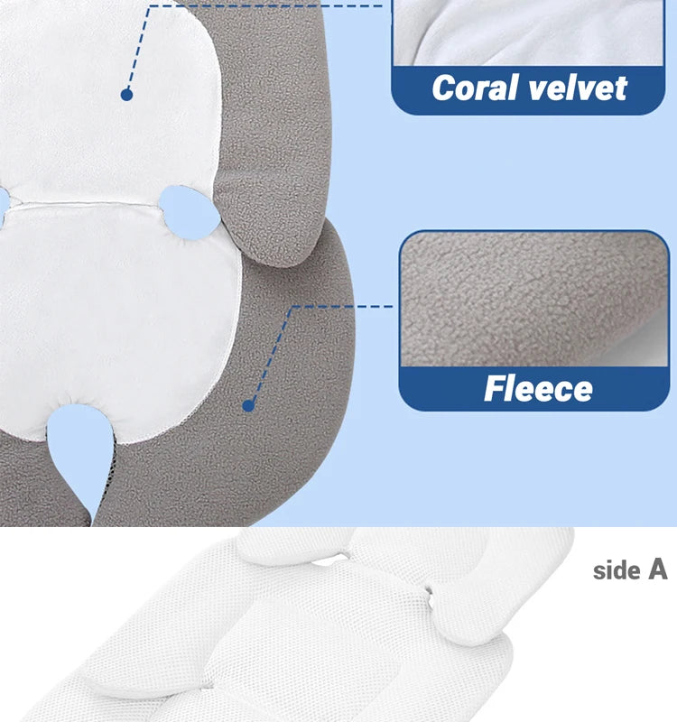 Universal Reversible Baby Stroller Seat Pad – Soft Double-Sided Pram & Car Seat Cushion