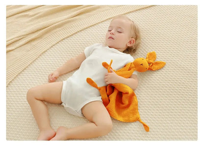 Cotton Muslin Baby Comforter – Soft Newborn Security Blanket & Cuddle Toy