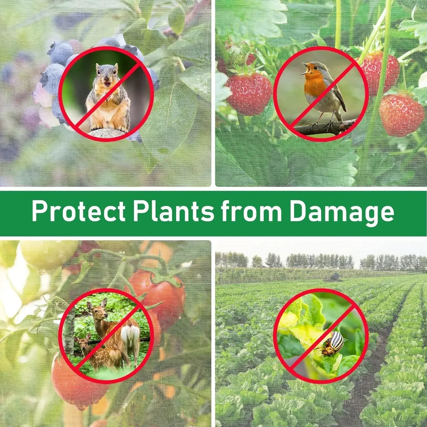 60 Mesh Garden Insect Netting – Protective Plant & Vegetable Cover