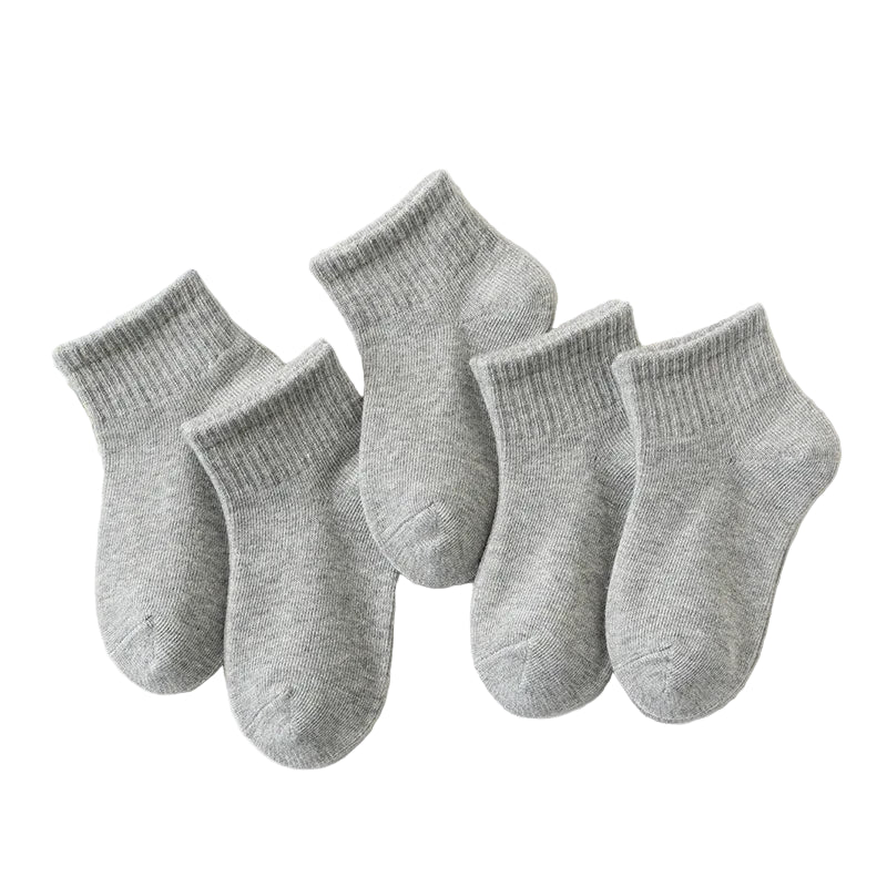 5 Pairs of Cotton Socks – For Boys & Girls (1–12 Years)